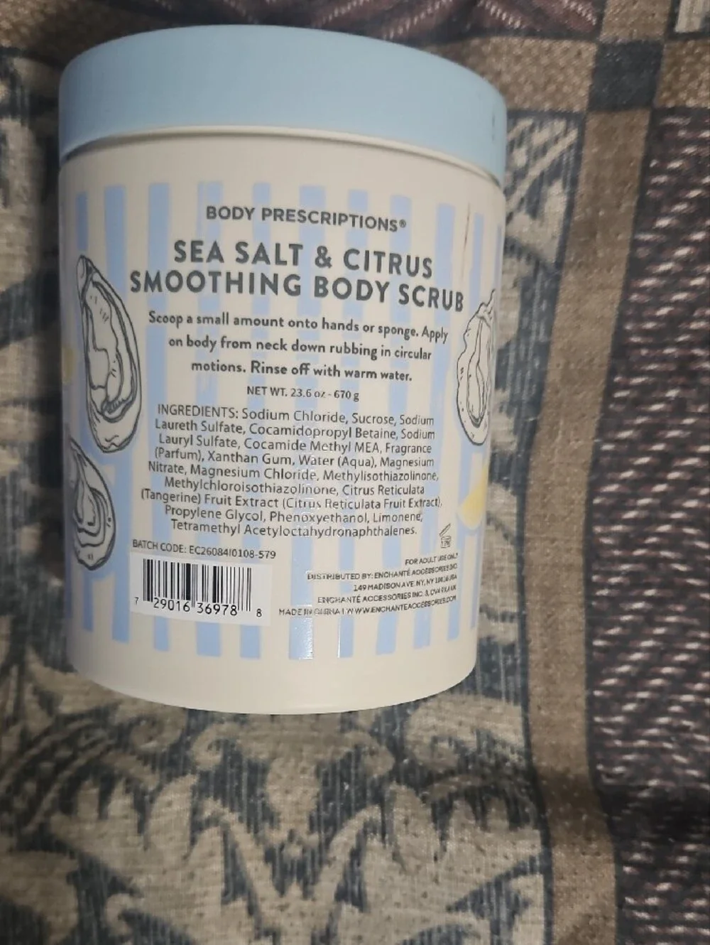 'The World Is Your Oyster' Sea Salt & Citrus Body Scrub - Light Blue